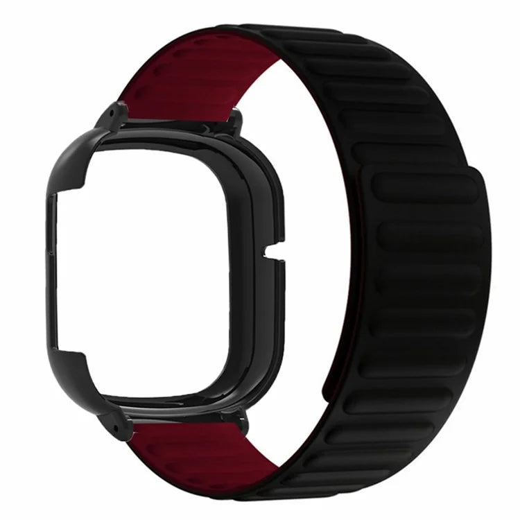For Honor Watch 4 Silicone Watch Band Magnetic Wrist Strap with PC Watch Case