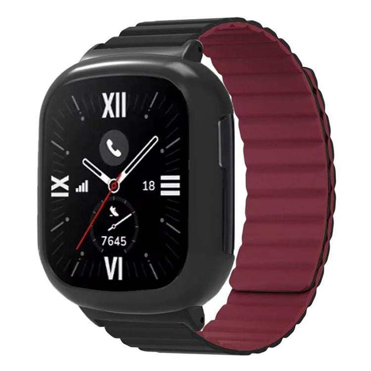 For Honor Watch 4 Silicone Watch Band Magnetic Wrist Strap with PC Watch Case