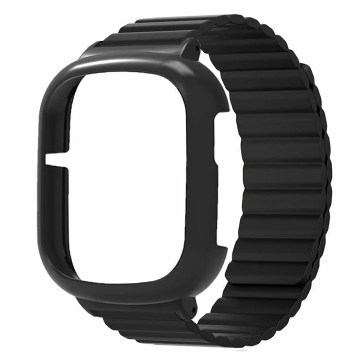 For Honor Watch 4 Silicone Watch Band Magnetic Wrist Strap with PC Watch Case
