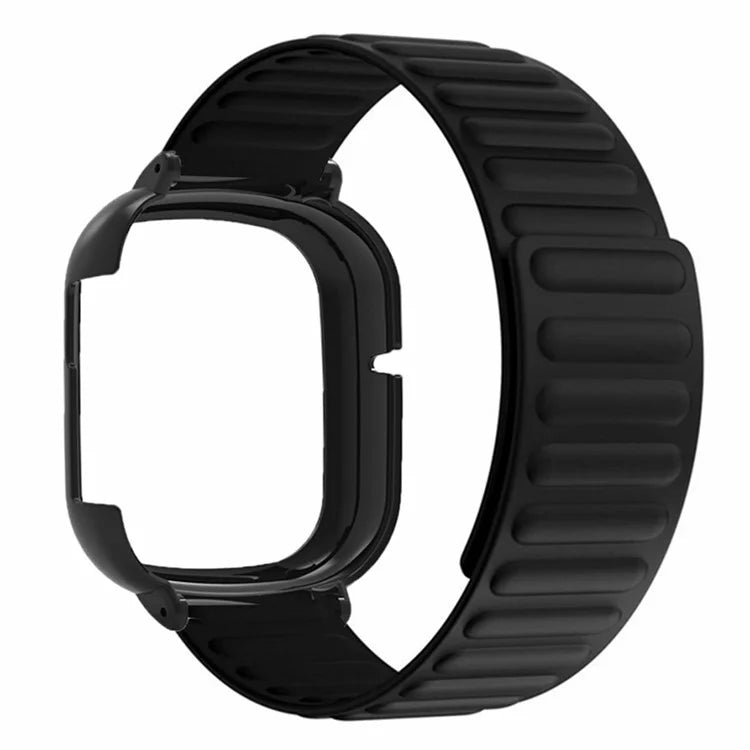 For Honor Watch 4 Silicone Watch Band Magnetic Wrist Strap with PC Watch Case