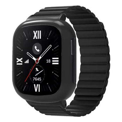 For Honor Watch 4 Silicone Watch Band Magnetic Wrist Strap with PC Watch Case