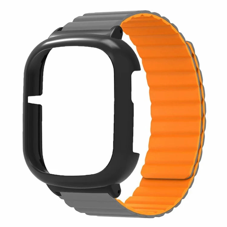 For Honor Watch 4 Silicone Watch Band Magnetic Wrist Strap with PC Watch Case