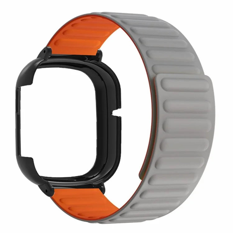 For Honor Watch 4 Silicone Watch Band Magnetic Wrist Strap with PC Watch Case
