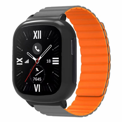 For Honor Watch 4 Silicone Watch Band Magnetic Wrist Strap with PC Watch Case