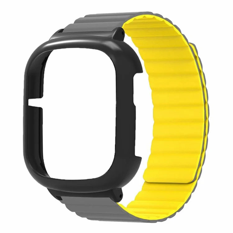 For Honor Watch 4 Silicone Watch Band Magnetic Wrist Strap with PC Watch Case