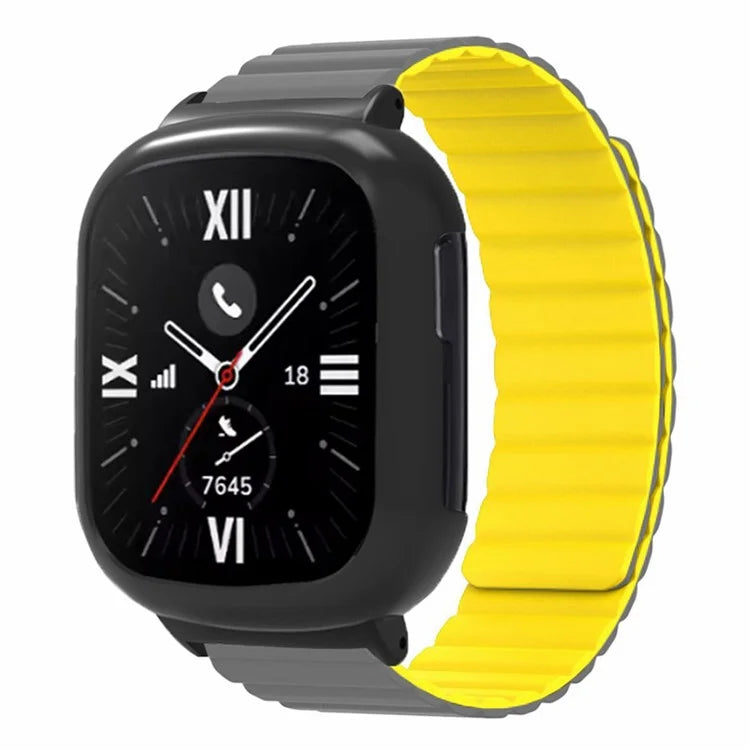 For Honor Watch 4 Silicone Watch Band Magnetic Wrist Strap with PC Watch Case
