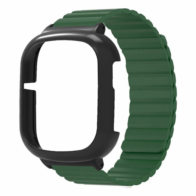 For Honor Watch 4 Silicone Watch Band Magnetic Wrist Strap with PC Watch Case
