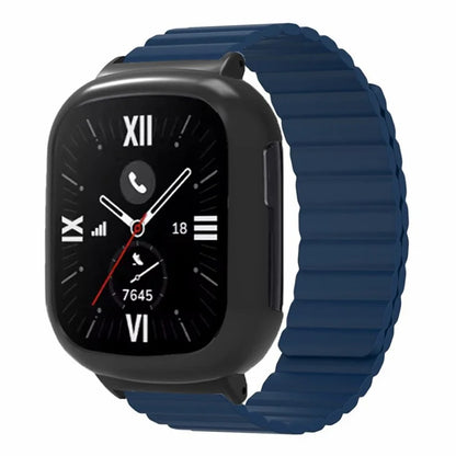For Honor Watch 4 Silicone Watch Band Magnetic Wrist Strap with PC Watch Case