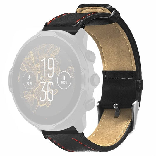 For Suunto Spartan Sport Wrist HR Baro / Suunto 7 Watch Strap 24mm Genuine Cow Leather Bands