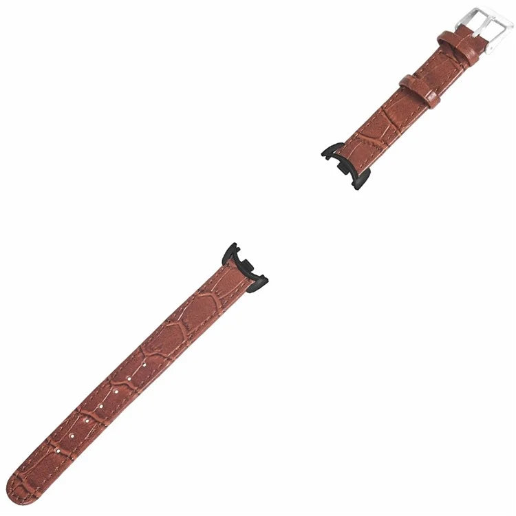 For Xiaomi Smart Band 8 / Smart Band 8 NFC Replacement Strap Bamboo Texture Cowhide Leather Band