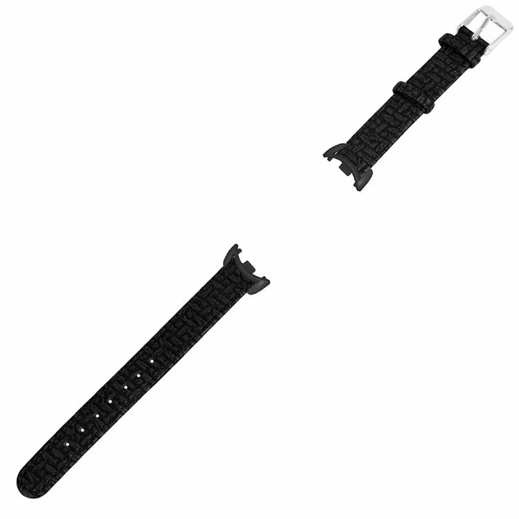 For Xiaomi Smart Band 8 / Smart Band 8 NFC Wrist Strap Woven Texture Cowhide Leather Band