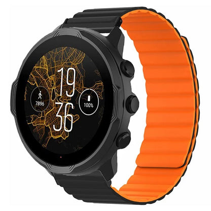 For Suunto Spartan Sport Wrist HR Baro / Suunto 7 Magnetic Band 24mm Silicone Watch Strap