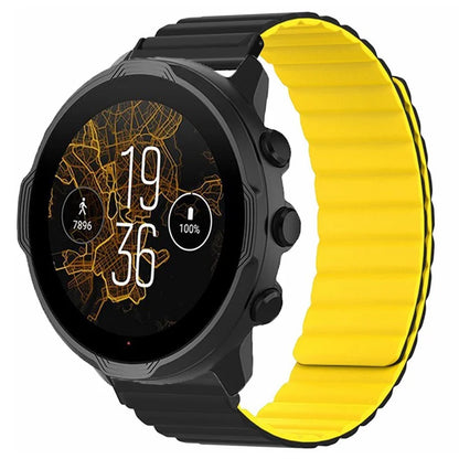 For Suunto Spartan Sport Wrist HR Baro / Suunto 7 Magnetic Band 24mm Silicone Watch Strap