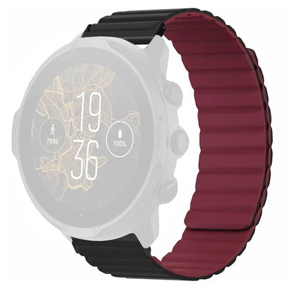 For Suunto Spartan Sport Wrist HR Baro / Suunto 7 Magnetic Band 24mm Silicone Watch Strap