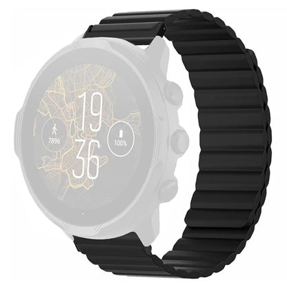 For Suunto Spartan Sport Wrist HR Baro / Suunto 7 Magnetic Band 24mm Silicone Watch Strap