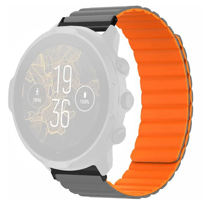 For Suunto Spartan Sport Wrist HR Baro / Suunto 7 Magnetic Band 24mm Silicone Watch Strap