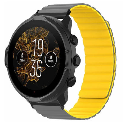 For Suunto Spartan Sport Wrist HR Baro / Suunto 7 Magnetic Band 24mm Silicone Watch Strap