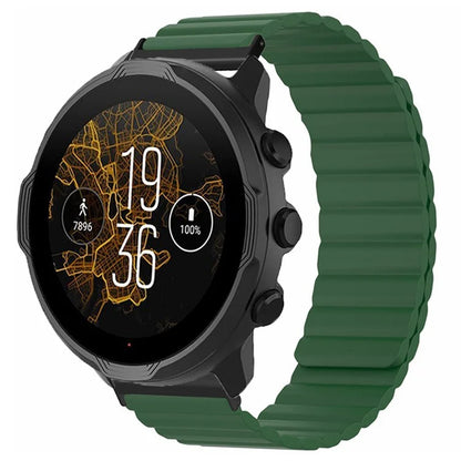 For Suunto Spartan Sport Wrist HR Baro / Suunto 7 Magnetic Band 24mm Silicone Watch Strap