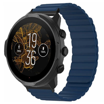 For Suunto Spartan Sport Wrist HR Baro / Suunto 7 Magnetic Band 24mm Silicone Watch Strap