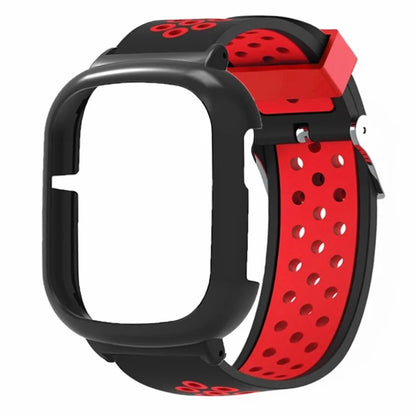 For Honor Watch 4 Adjustable Strap Dual Color Silicone Band with Watch Case