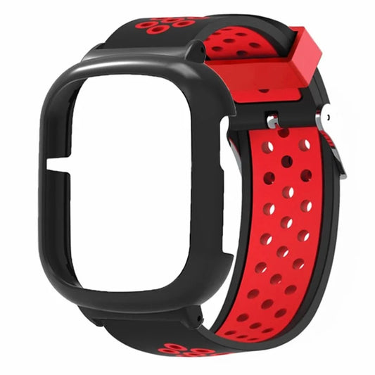 For Honor Watch 4 Adjustable Strap Dual Color Silicone Band with Watch Case