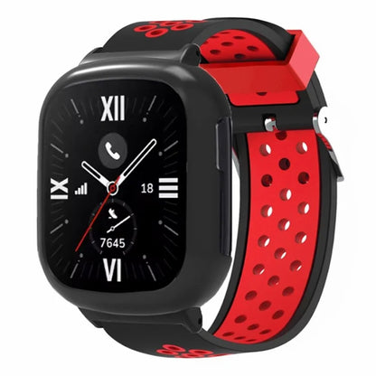 For Honor Watch 4 Adjustable Strap Dual Color Silicone Band with Watch Case