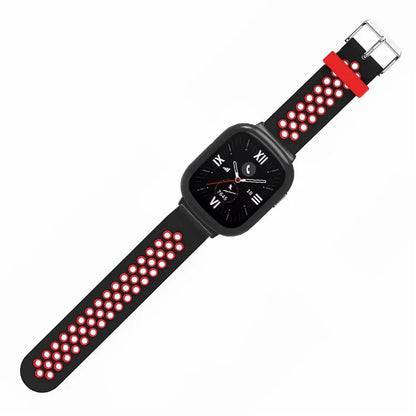 For Honor Watch 4 Adjustable Strap Dual Color Silicone Band with Watch Case