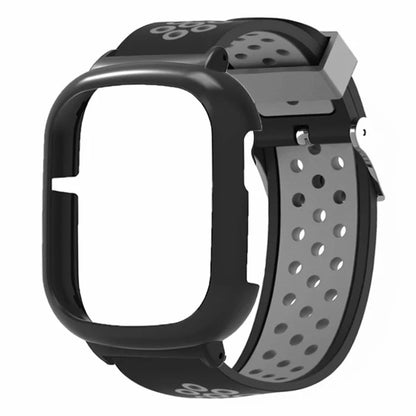 For Honor Watch 4 Adjustable Strap Dual Color Silicone Band with Watch Case