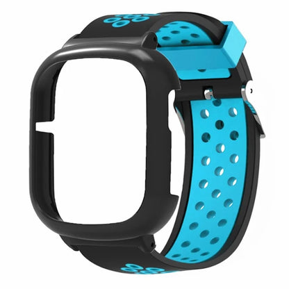 For Honor Watch 4 Adjustable Strap Dual Color Silicone Band with Watch Case