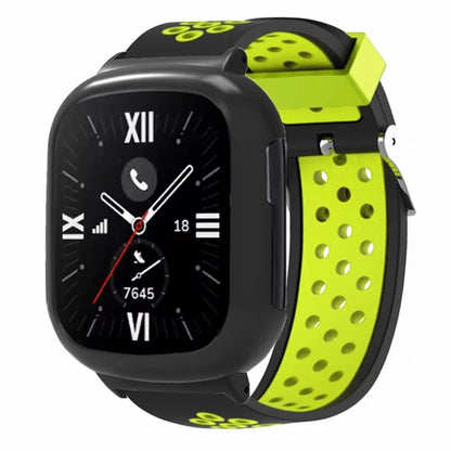 For Honor Watch 4 Adjustable Strap Dual Color Silicone Band with Watch Case