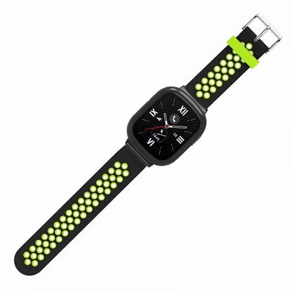 For Honor Watch 4 Adjustable Strap Dual Color Silicone Band with Watch Case