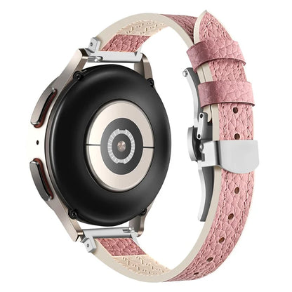 For Samsung Gear S3 Classic / Huawei Watch Ultimate / Xiaomi Watch S1 Watch Band 22mm Silicone+Genuine Leather Watch Strap