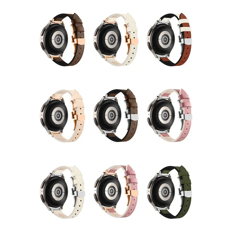 For Samsung Gear S3 Classic / Huawei Watch Ultimate / Xiaomi Watch S1 Watch Band 22mm Silicone+Genuine Leather Watch Strap