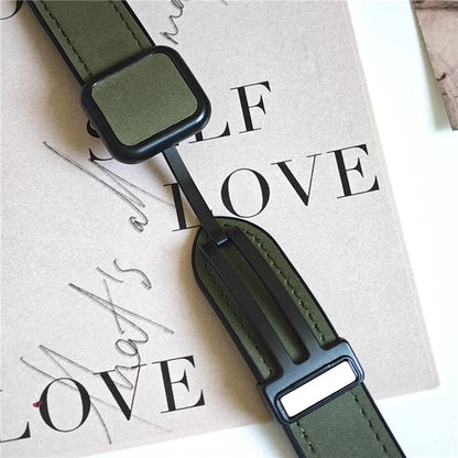 For Samsung Galaxy Watch6 / Garmin Venu Sq 2 Watch Band 20mm PU Leather+Silicone Strap