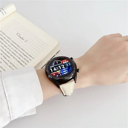 For Samsung Gear S3 Classic / Garmin Vivoactive 4 Watch Band 22mm Sheepskin Sports Strap