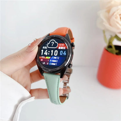 For Samsung Gear S3 Classic / Garmin Vivoactive 4 Watch Band 22mm Sheepskin Sports Strap