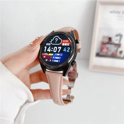For Samsung Gear S3 Classic / Garmin Vivoactive 4 Watch Band 22mm Sheepskin Sports Strap