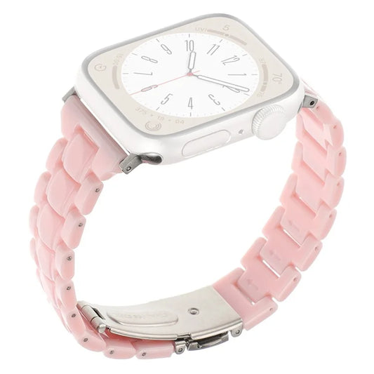 For Apple Watch Series 9 8 7 41mm / 6 5 4 SE (2023) SE (2022) SE 40mm / 3 2 1 38mm Resin Bands 3-Bead Watch Strap