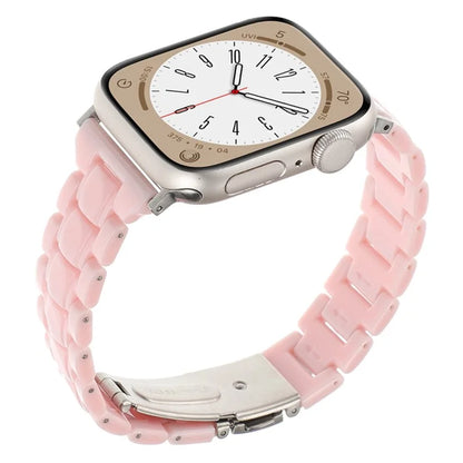 For Apple Watch Series 9 8 7 41mm / 6 5 4 SE (2023) SE (2022) SE 40mm / 3 2 1 38mm Resin Bands 3-Bead Watch Strap