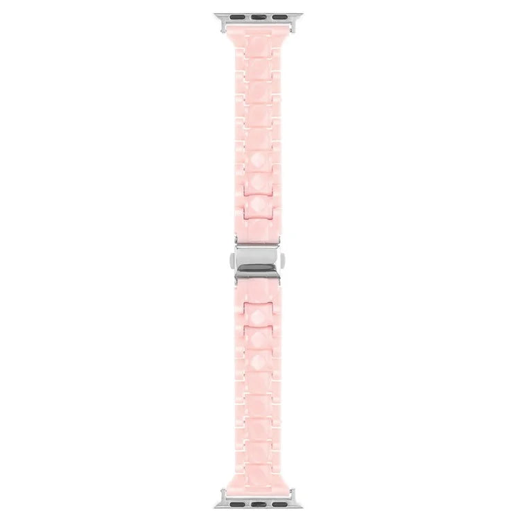 For Apple Watch Series 9 8 7 41mm / 6 5 4 SE (2023) SE (2022) SE 40mm / 3 2 1 38mm Resin Bands 3-Bead Watch Strap