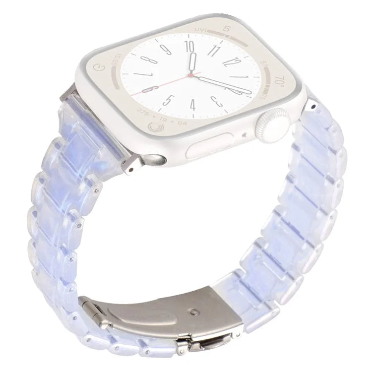 For Apple Watch Series 9 8 7 41mm / 6 5 4 SE (2023) SE (2022) SE 40mm / 3 2 1 38mm Resin Bands 3-Bead Watch Strap