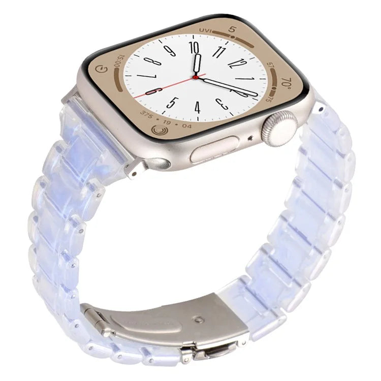 For Apple Watch Series 9 8 7 41mm / 6 5 4 SE (2023) SE (2022) SE 40mm / 3 2 1 38mm Resin Bands 3-Bead Watch Strap