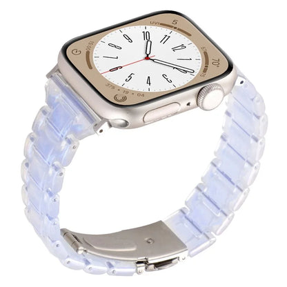For Apple Watch Series 9 8 7 41mm / 6 5 4 SE (2023) SE (2022) SE 40mm / 3 2 1 38mm Resin Bands 3-Bead Watch Strap