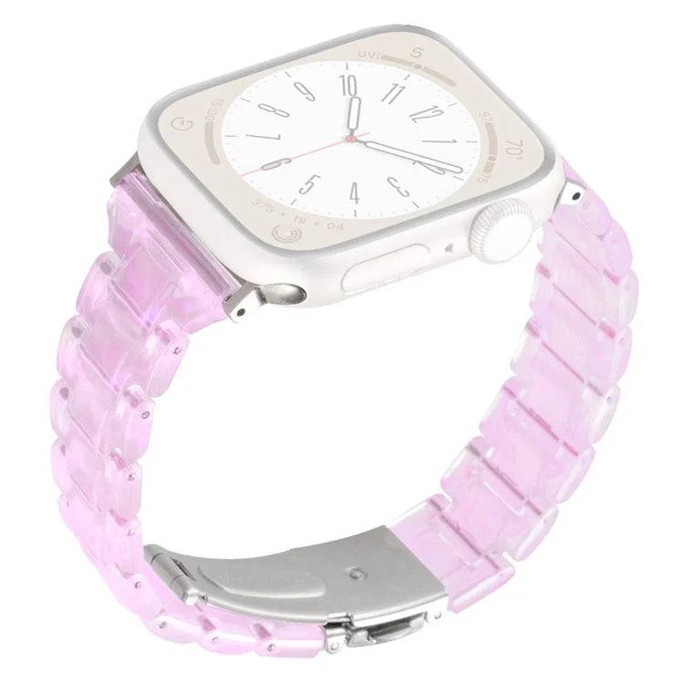 For Apple Watch Series 9 8 7 41mm / 6 5 4 SE (2023) SE (2022) SE 40mm / 3 2 1 38mm Resin Bands 3-Bead Watch Strap