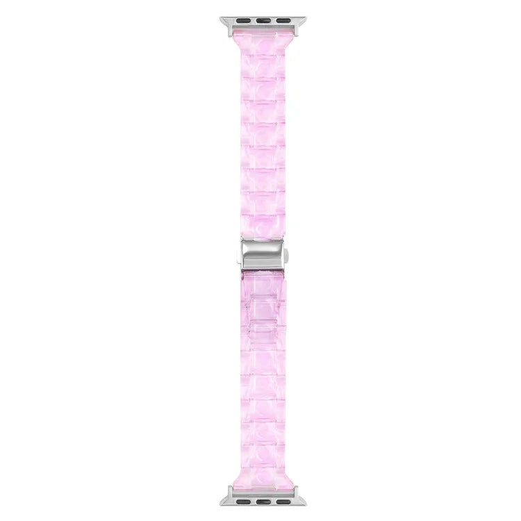 For Apple Watch Series 9 8 7 41mm / 6 5 4 SE (2023) SE (2022) SE 40mm / 3 2 1 38mm Resin Bands 3-Bead Watch Strap