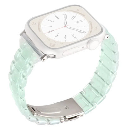 For Apple Watch Series 9 8 7 41mm / 6 5 4 SE (2023) SE (2022) SE 40mm / 3 2 1 38mm Resin Bands 3-Bead Watch Strap