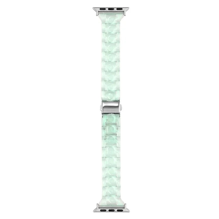 For Apple Watch Series 9 8 7 41mm / 6 5 4 SE (2023) SE (2022) SE 40mm / 3 2 1 38mm Resin Bands 3-Bead Watch Strap