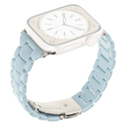 For Apple Watch Series 9 8 7 41mm / 6 5 4 SE (2023) SE (2022) SE 40mm / 3 2 1 38mm Resin Bands 3-Bead Watch Strap