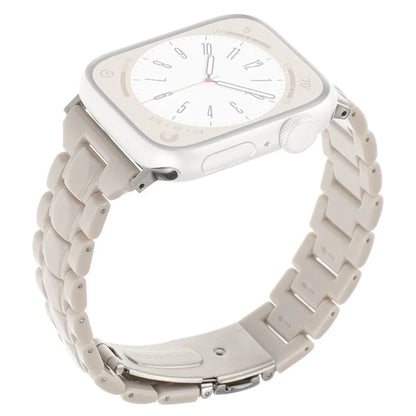 For Apple Watch Series 9 8 7 41mm / 6 5 4 SE (2023) SE (2022) SE 40mm / 3 2 1 38mm Resin Bands 3-Bead Watch Strap