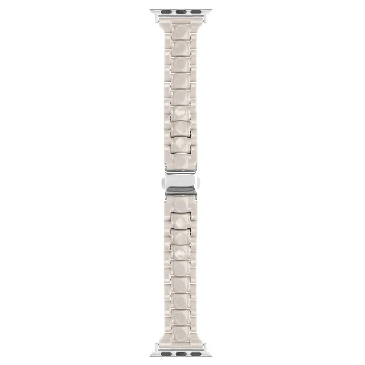 For Apple Watch Series 9 8 7 41mm / 6 5 4 SE (2023) SE (2022) SE 40mm / 3 2 1 38mm Resin Bands 3-Bead Watch Strap